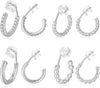 Clip On Hoop Earrings for Women 14K Gold Plated Non Pierced Earrings Clip On Hoops Small No Piercing Fake Hoop Earrings 14mm - Silver