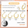 Clip On Hoop Earrings for Women 14K Gold Plated Non Pierced Earrings Clip On Hoops Small No Piercing Fake Hoop Earrings 14mm - view 3