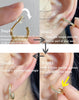 Clip On Hoop Earrings for Women 14K Gold Plated Non Pierced Earrings Clip On Hoops Small No Piercing Fake Hoop Earrings 14mm - view 5