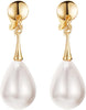 Pearl Clip on Earrings for Women Drop Clip Earrings for Women Gold Plated White Imitation Pearl Earrings Fashion - White Pearl Teardrop