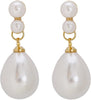Pearl Clip on Earrings for Women Drop Clip Earrings for Women Gold Plated White Imitation Pearl Earrings Fashion - White Pearl Waterdrop
