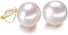 Pearl Clip on Earrings for Women Drop Clip Earrings for Women Gold Plated White Imitation Pearl Earrings Fashion - White Pearl 10mm