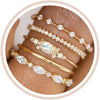 Stackable Gold Rings for Women Engagement Wedding Bands - main view