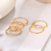 Stackable Gold Rings for Women Engagement Wedding Bands - view 4