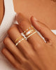 Stackable Gold Rings for Women Engagement Wedding Bands - view 7