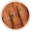 Stackable Gold Rings for Women Engagement Wedding Bands - Gold 2 9