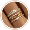 Stackable Gold Rings for Women Engagement Wedding Bands - Gold 3 11