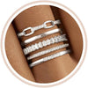 Stackable Gold Rings for Women Engagement Wedding Bands - Silver 2 7