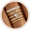 Stackable Gold Rings for Women Engagement Wedding Bands - Gold 5 7