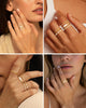 Stackable Gold Rings for Women Engagement Wedding Bands - view 3