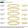 Gold Bracelets for Women with 14K Gold Plated Beaded Strand Bead Ball Bracelets stack Adjustable Jewelry Set for Gifts - view 5