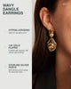 14K Gold Plated Teardrop Statement Drop Dangle Earrings for Women - view 2