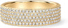 14K Gold Plated Cubic Zirconia Wide Eternity Statement Rings CZ Stackable Wedding Band for Women - view 3