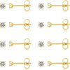 10 Pairs Small Stud Earrings for Women Multiple Piercings - Gold-8 Pairs-3mm