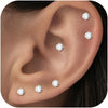 10 Pairs Small Stud Earrings for Women Multiple Piercings - 4mm-10 Pairs