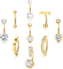 Belly Button Ring Surgical Steel Navel Piercing Jewelry Gold Plated - main view