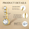 Belly Button Ring Surgical Steel Navel Piercing Jewelry Gold Plated - view 3