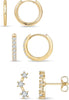Small Sterling Silver Huggie Hoop Earrings Set for Women, 14K Gold Plated Hoops Stacks for Multiple Piercings, Dainty Cute Mini Lightweight Cartilage - Gold-climber