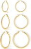Small Sterling Silver Huggie Hoop Earrings Set for Women, 14K Gold Plated Hoops Stacks for Multiple Piercings, Dainty Cute Mini Lightweight Cartilage - Gold-large hoops 8 15 20