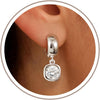 3 Pairs Gold Hoop Earrings Set - Dainty Stud for Multiple Piercing - Square CZ-SL