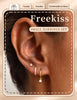 3 Pairs Gold Hoop Earrings Set - Dainty Stud for Multiple Piercing - view 2