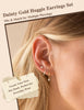 3 Pairs Gold Hoop Earrings Set - Dainty Stud for Multiple Piercing - view 3