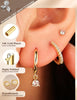 3 Pairs Gold Hoop Earrings Set - Dainty Stud for Multiple Piercing - view 4