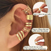 Gold Ear Cuffs for Women, Non Piercing Clip On Cartilage Earrings - view 2