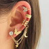 Gold Ear Cuffs for Women, Non Piercing Clip On Cartilage Earrings - view 4