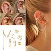 Gold Ear Cuffs for Women, Non Piercing Clip On Cartilage Earrings - view 6