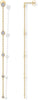 14K Gold Plated Station Linear Dangle Earrings for Women, CZ Earrings - main view