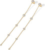 14K Gold Plated Station Linear Dangle Earrings for Women, CZ Earrings - view 6