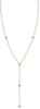 14K Gold Plated Drop Lariat Chain for Women Cubic Zirconia Long Necklace Station Star Layered Beaded Y Necklace - main view
