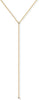 14K Gold Plated Drop Lariat Chain for Women Cubic Zirconia Long Necklace Station Star Layered Beaded Y Necklace - Yellow Gold Bezel