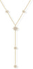 14K Gold Plated Drop Lariat Chain for Women Cubic Zirconia Long Necklace Station Star Layered Beaded Y Necklace - Yellow Gold Northern Star