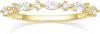 14K Gold Plated CZ Half Eternity Wedding Band for Women - main view