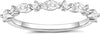 14K Gold Plated CZ Half Eternity Wedding Band for Women - silver 7.5