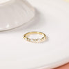 14K Gold Plated CZ Half Eternity Wedding Band for Women - view 2