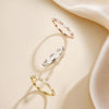 14K Gold Plated CZ Half Eternity Wedding Band for Women - view 3