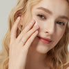14K Gold Plated CZ Half Eternity Wedding Band for Women - view 5