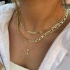 Cross Necklace for Women Stack 14K Gold/Silver Plated Layered Necklace - view 3