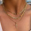 Cross Necklace for Women Stack 14K Gold/Silver Plated Layered Necklace - view 5
