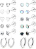 Flat Back Stud Earrings Women - main view