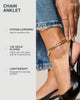 14K Gold Plated Chunky Curb Chain Anklet for Women, Flat Link Anklets - view 2