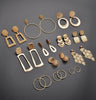 12 Pairs Clip on Hoop Earrings for Women Geometric Round Twist Chunky Hoop Earrings No Piercing Fake Earrings Gold Silver Tone - view 2