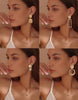 12 Pairs Clip on Hoop Earrings for Women Geometric Round Twist Chunky Hoop Earrings No Piercing Fake Earrings Gold Silver Tone - view 5