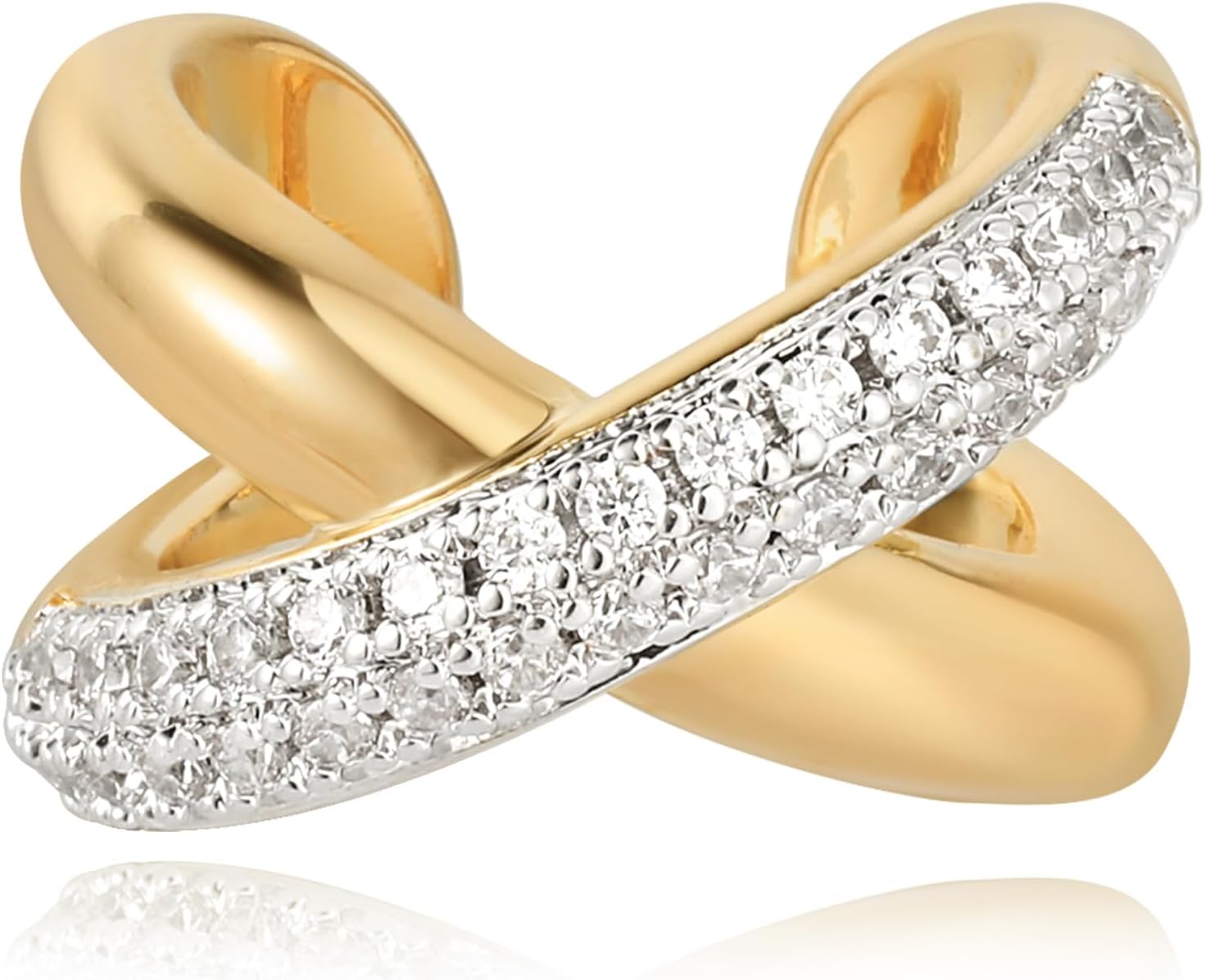 Sparkle Ear Cuff for Women, Non Piercing Single - main view