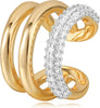 Sparkle Ear Cuff for Women, Non Piercing Single - Sparkle Split Trio