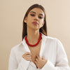 Black Red Pearl Necklace Gothic Beads Collar Choker Faux Pearl Strand Choker Boho Beads Necklace for Women - view 2