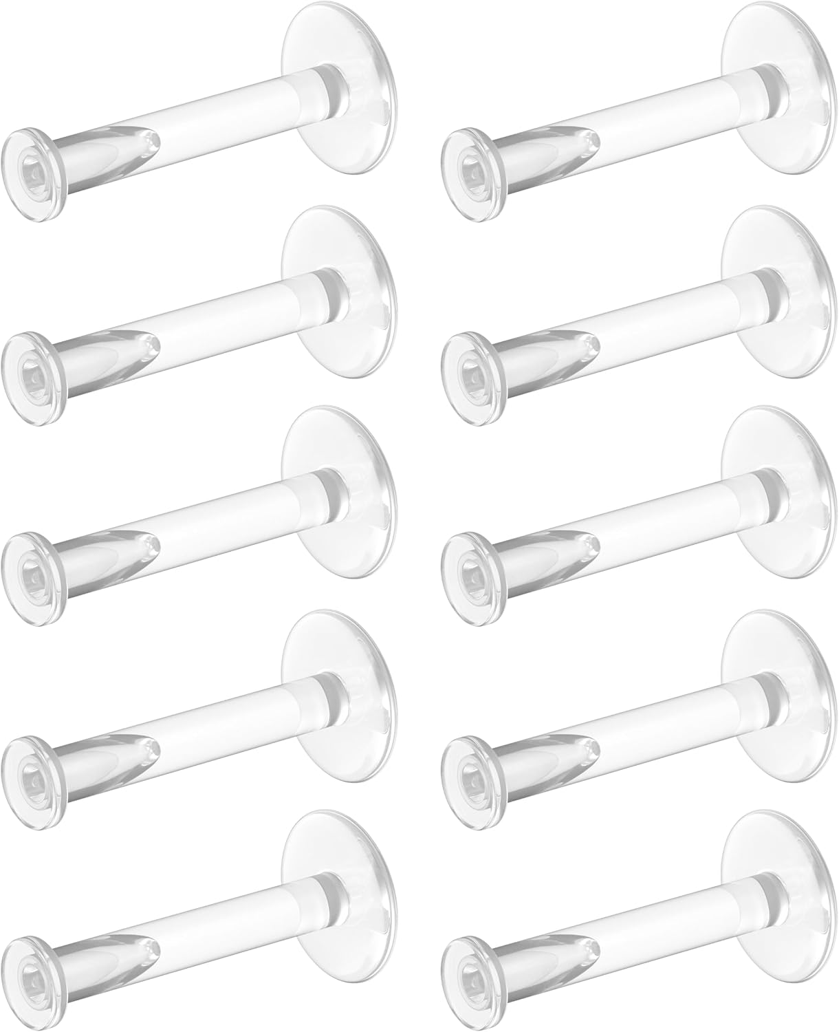Bioflex Clear Earrings for Sports, Work, School, Surgery, MRI - Clear Piercing Jewelry Labret Studs for Ears, Cartilage, Helix, Tragus, Lip, Medusa - main view